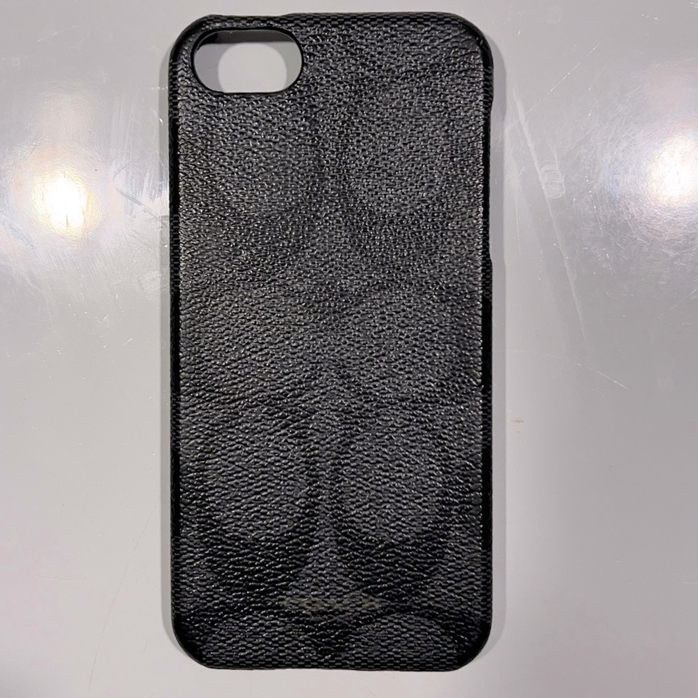 iPhone 5 Case. Black Hard Case with “C” design. Inside has a velvety felt finish